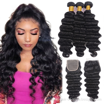 Drop Shipping 10A Cuticle Aligned Deep Loose Wave Remy Human Hair Weave Bundles Cuticle Aligned Raw Virgin Hair